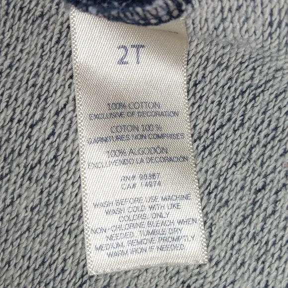 Oshkosh Blue & Orange Zip Up Hoodie size 2T - Picture 6 of 6